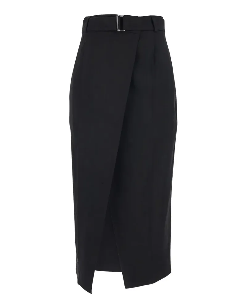 TELA belted wrap midi skirt - Schwarz Schwarz
