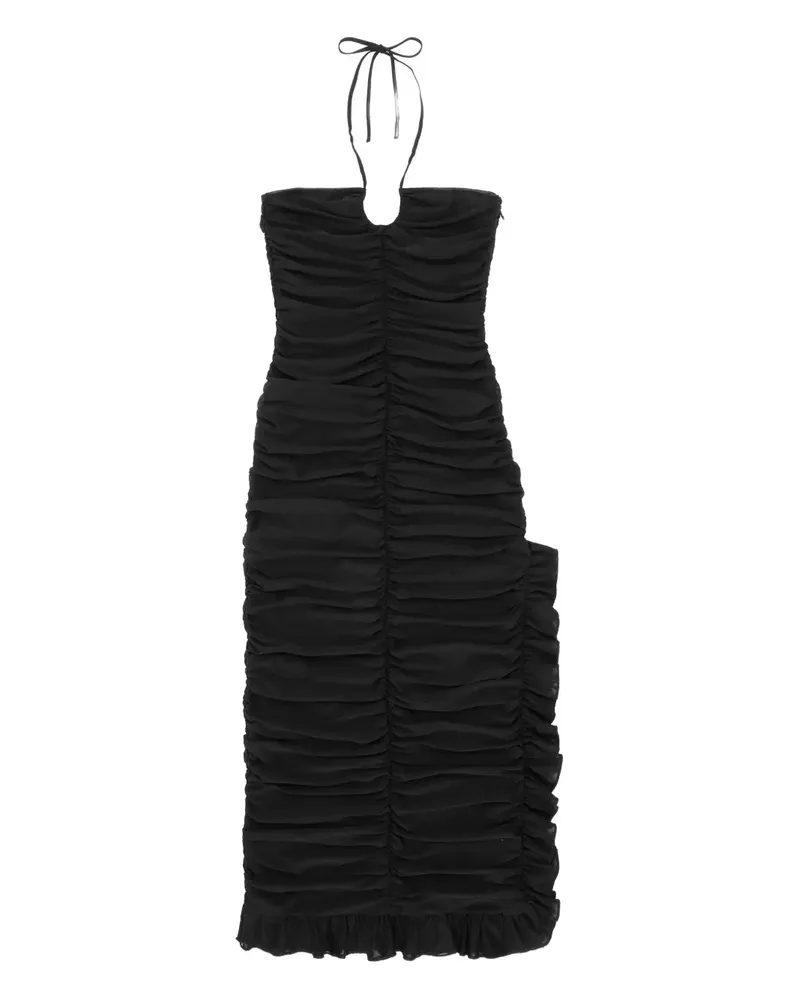 Ganni Kleid mit Rüschen - Schwarz Schwarz