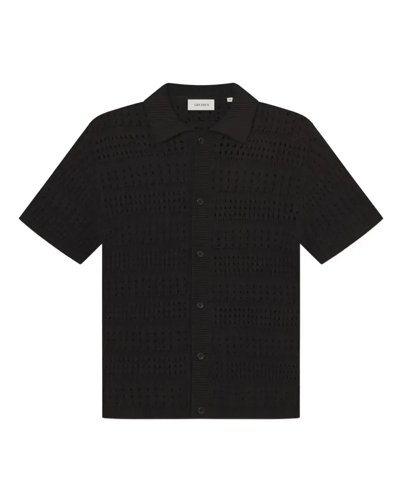 LES DEUX Kurzärmeliger Cardigan - Schwarz Schwarz