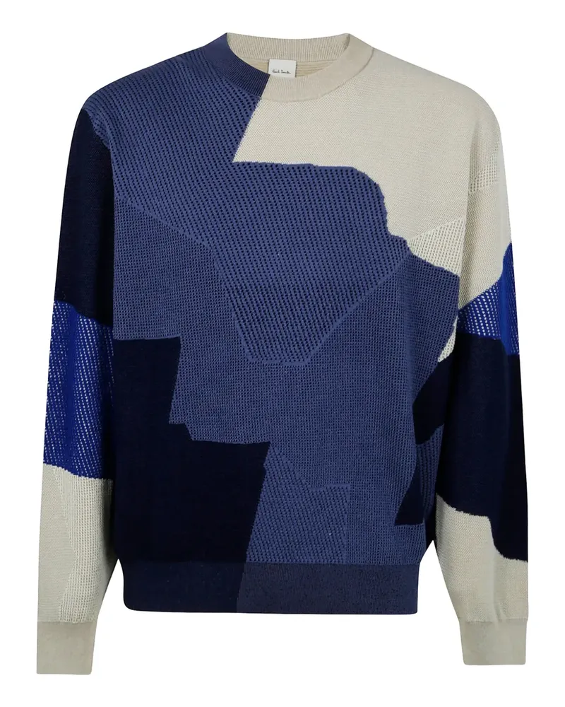 Paul Smith Gerippter Strickpullover - Blau Blau