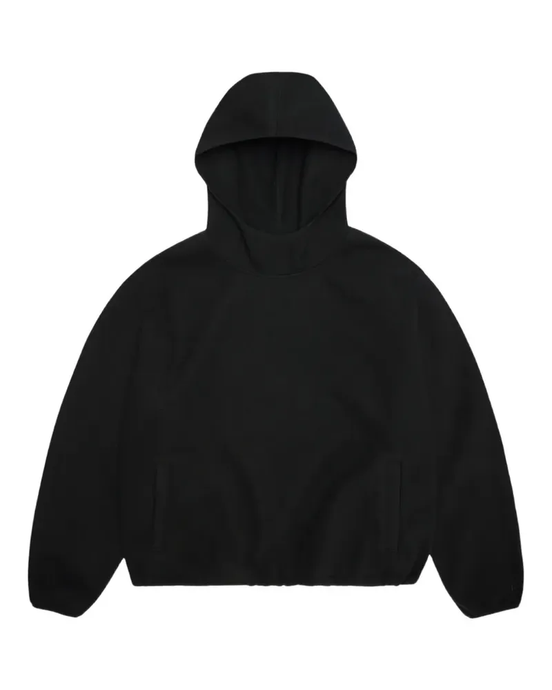 RAINS Hoodie aus Fleece - Schwarz Schwarz