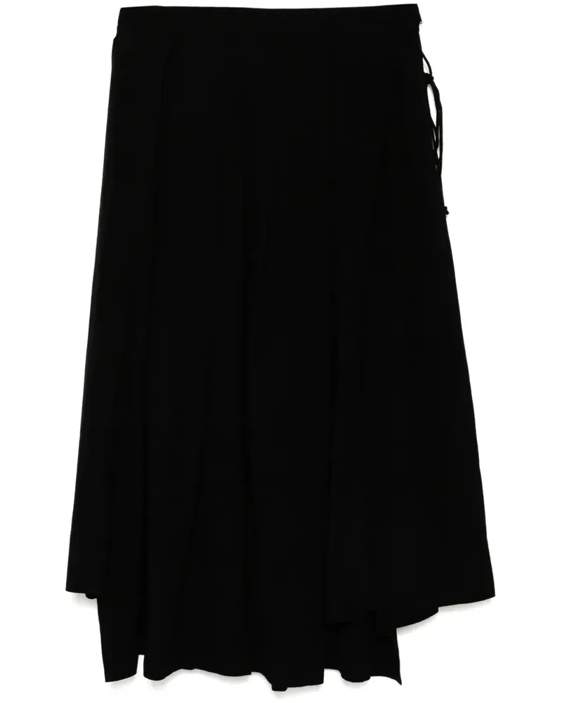 Yohji Yamamoto plissierter Rock - Schwarz Schwarz