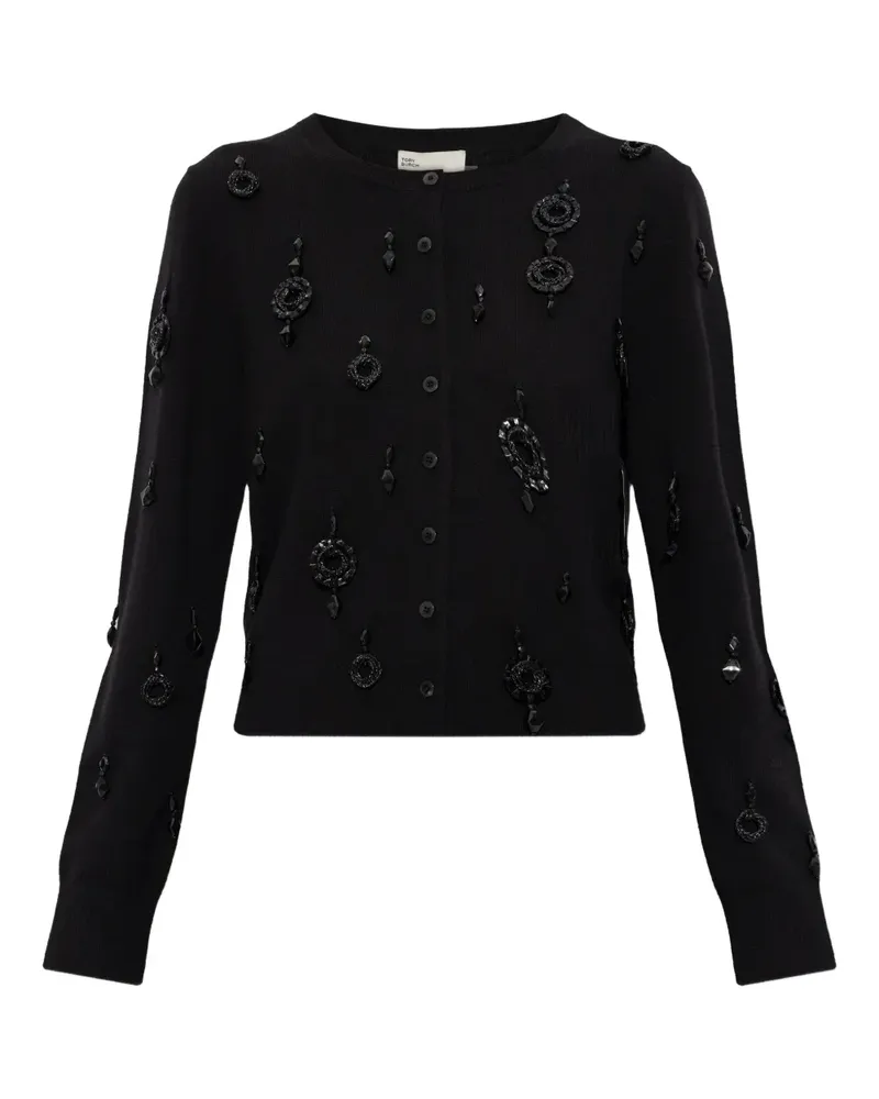 Tory Burch Verzierter Pullover mit Knopfverschluss - Schwarz Schwarz