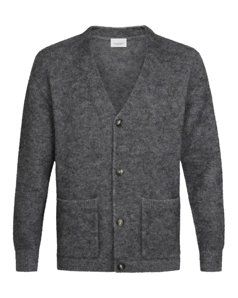 Profuomo button-up knitted cardigan - Grau Grau