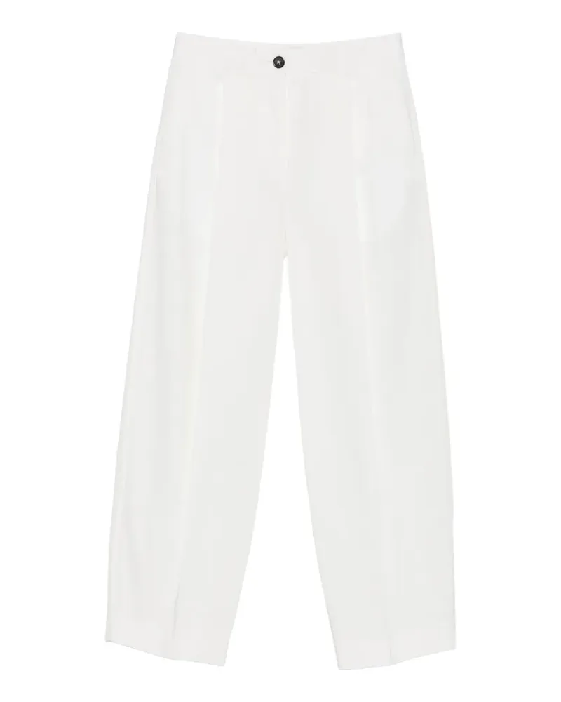 Totême pleated wide-leg trousers - Weiß Weiß