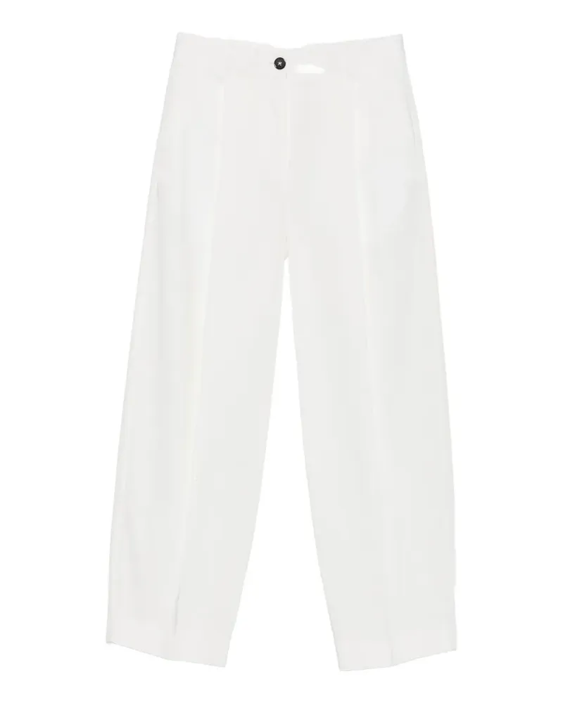 Totême pleated wide-leg trousers - Weiß Weiß