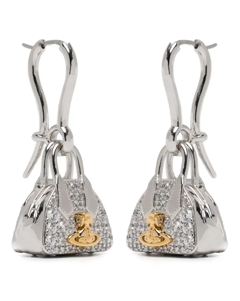 Vivienne Westwood Yasmine Orb-plaque crystal-embellished earrings - Silber Silber