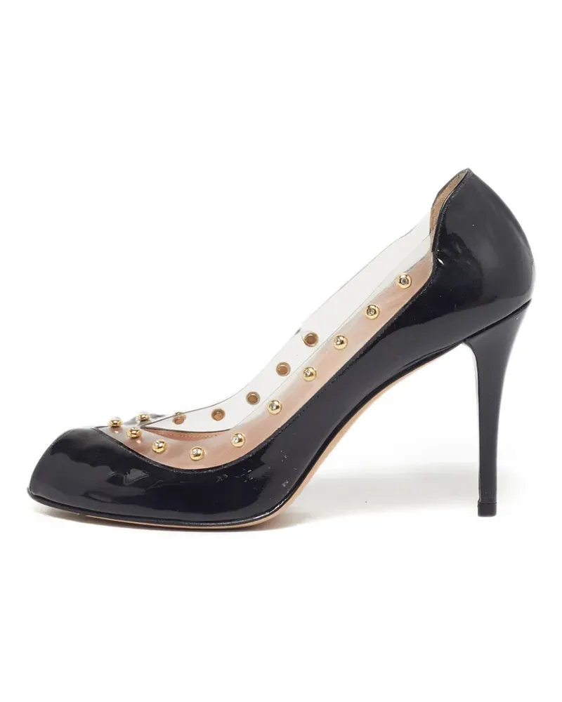 Stuart Weitzman Peeptoe-Pumps mit Nieten - Schwarz Schwarz