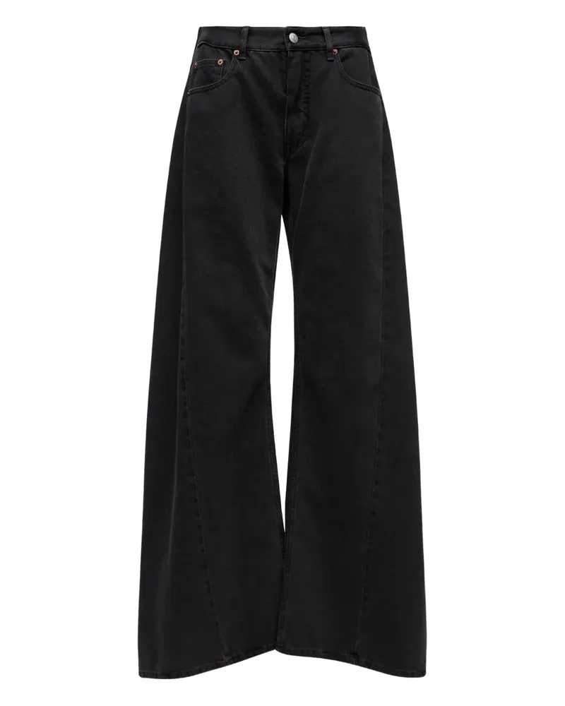 Maison Margiela Drapierte Five-Pocket-Jeans - Schwarz Schwarz