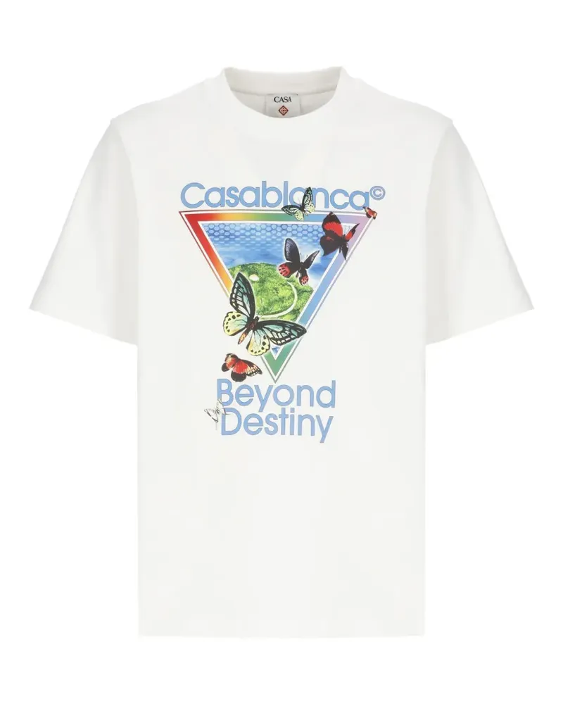 Casablanca Paris Tennis Club Icon Beyond Destiny T-Shirt - Weiß Weiß