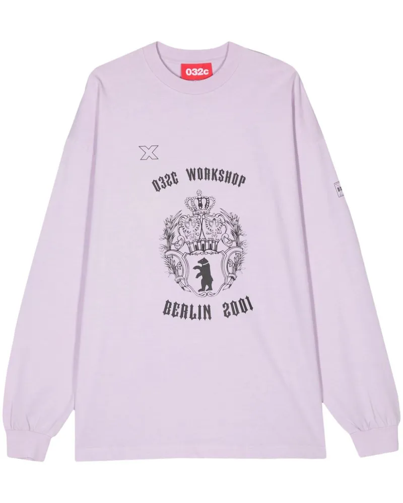 032c Sweatshirt mit Logo-Print Violett