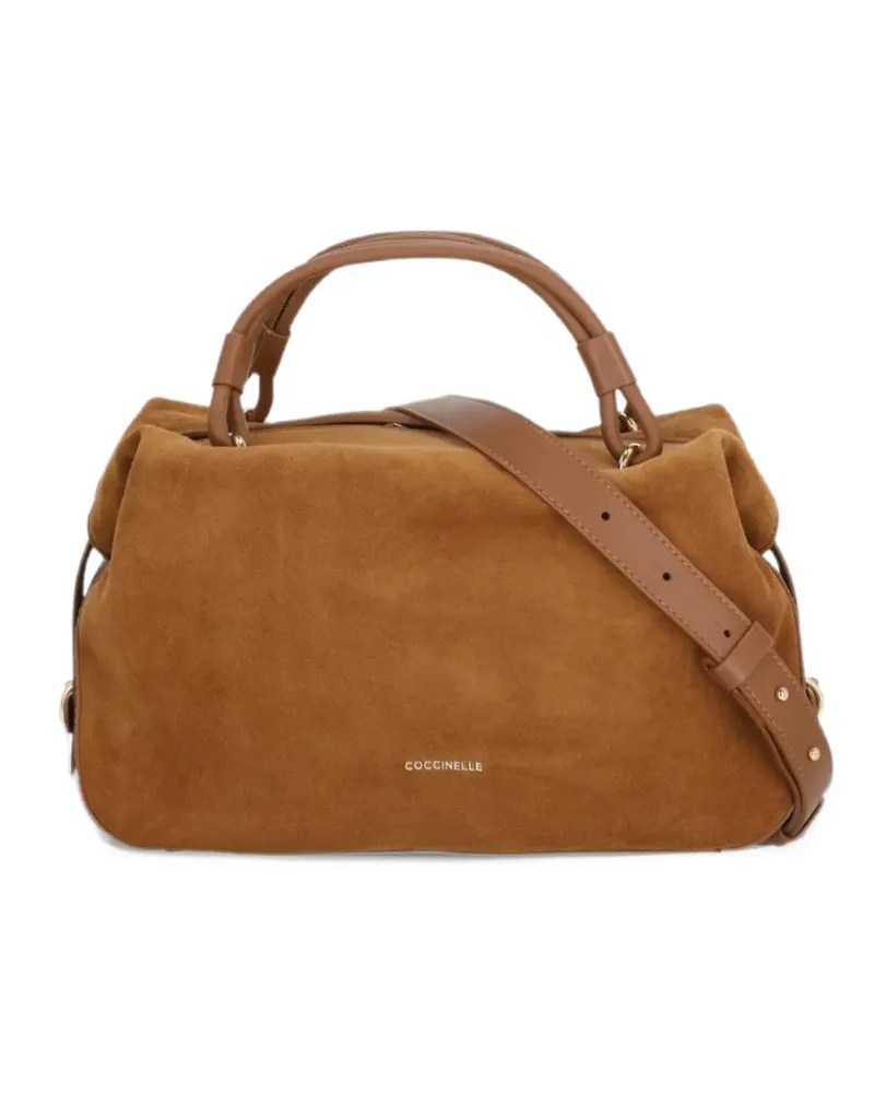 Coccinelle small Lizzie suede tote bag - Braun Braun