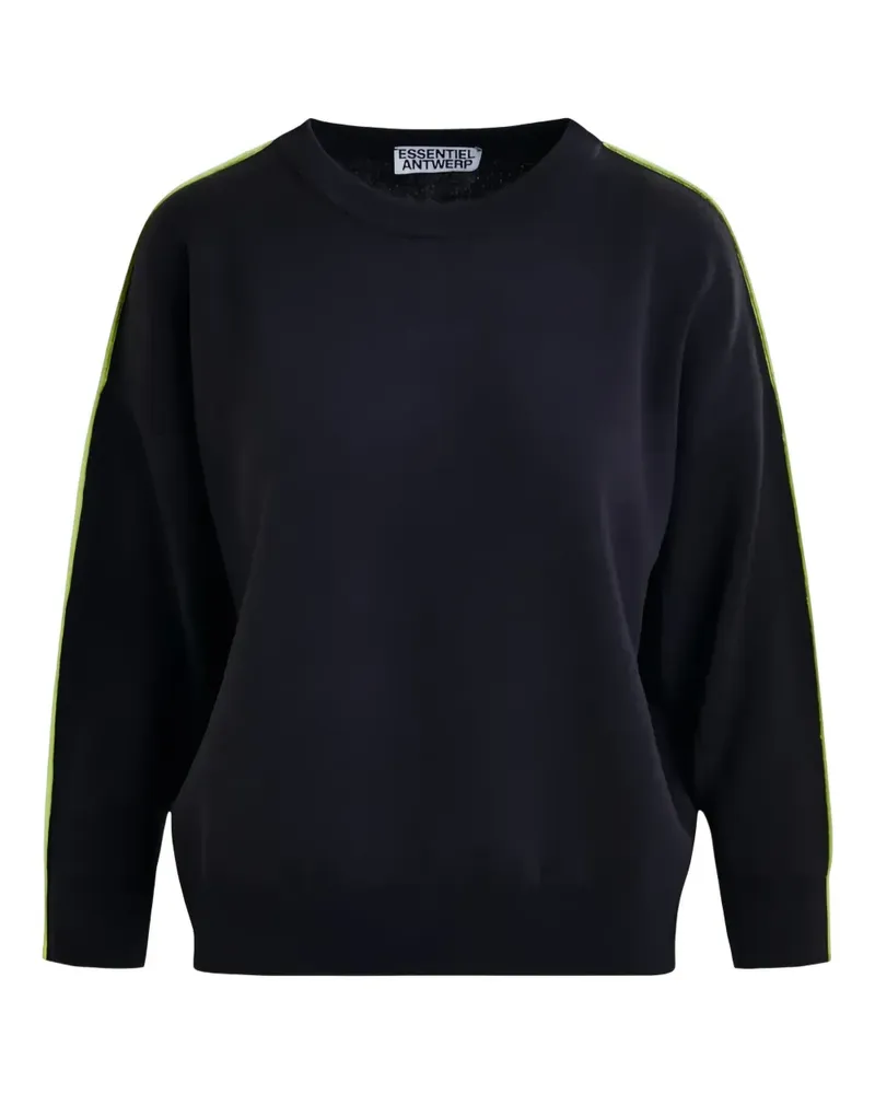 Essentiel Pullover mit Ziernaht - Blau Blau