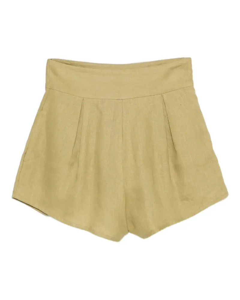 Adriana Degreas Hoch sitzende Bundfaltenshorts - Nude Nude
