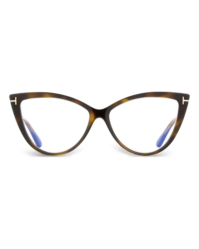 Tom Ford Brille im Cat-Eye-Design - Braun Braun