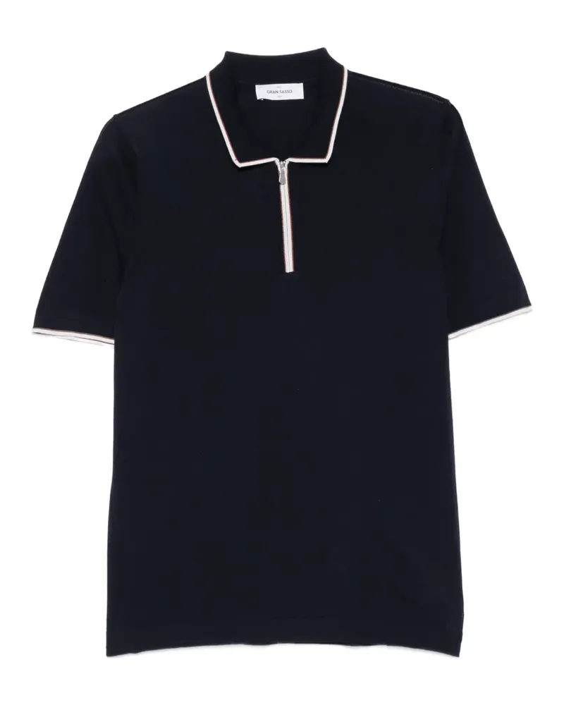 Gran Sasso zip-fastening contrast-trim polo shirt - Blau Blau