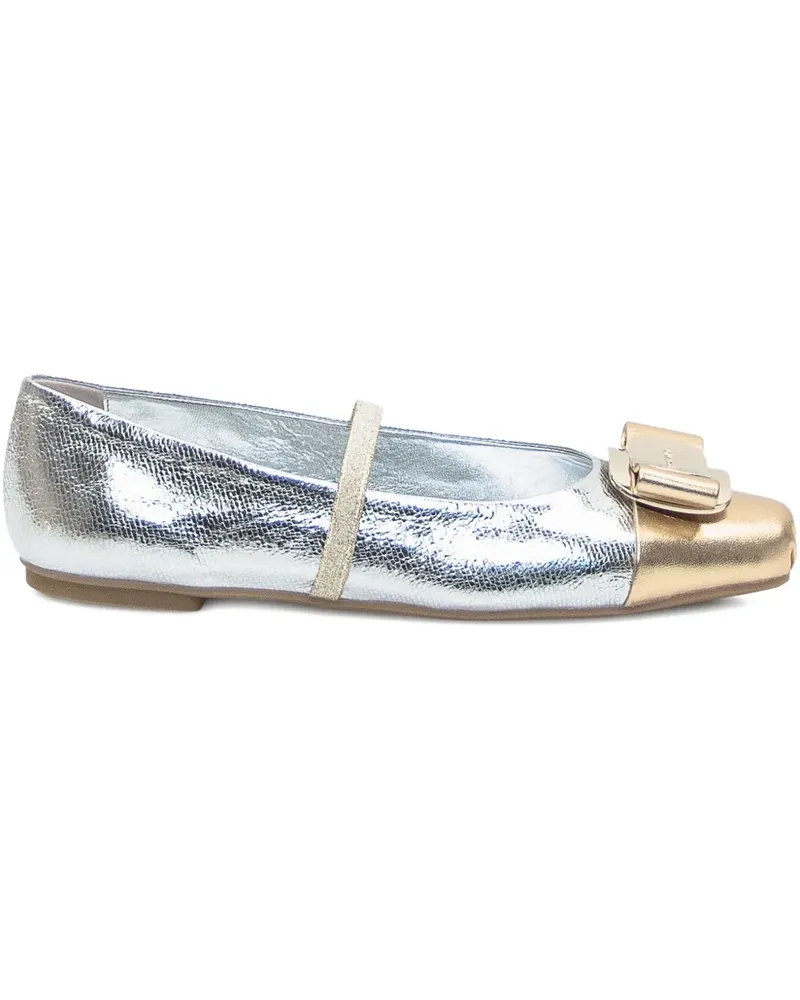 Ferragamo Flache Zina Pumps - Silber Silber