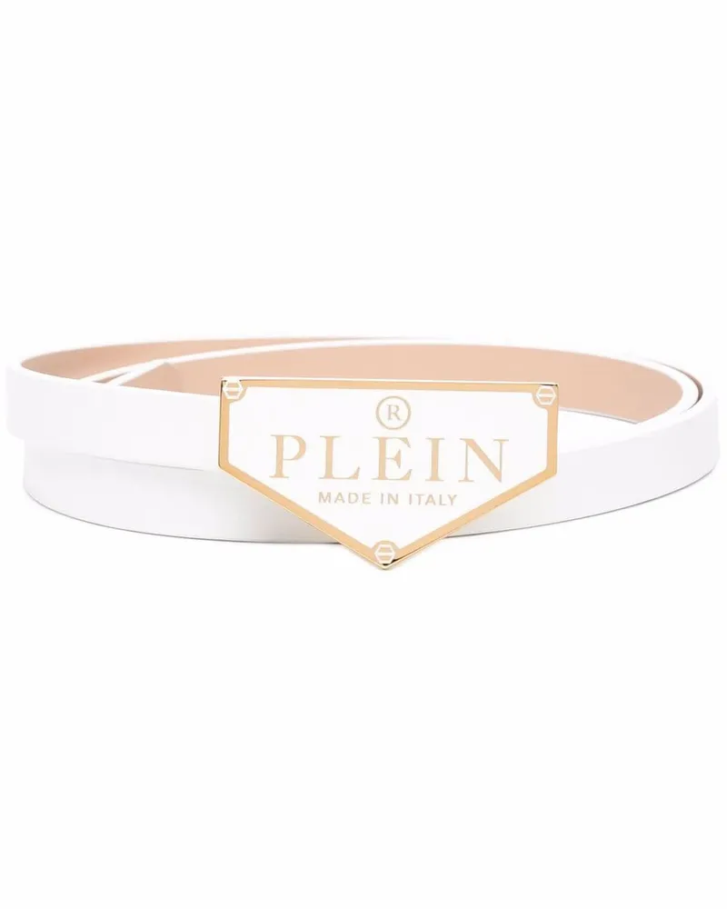 Philipp Plein Iconic Plein Gürtel - Weiß Weiß