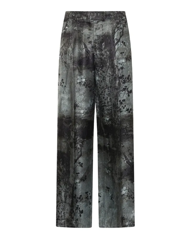 Pierre-Louis Mascia Palazzohose mit Blumenprint - Grau Grau