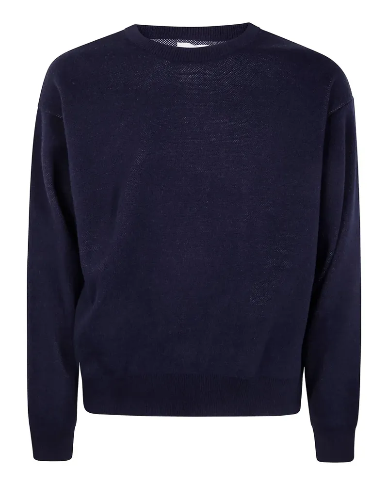 Family First Pullover mit rundem Ausschnitt - Blau Blau