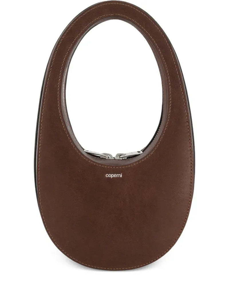 COPERNI Ovale Swipe Mini-Tasche mit Reißverschluss - Braun Braun