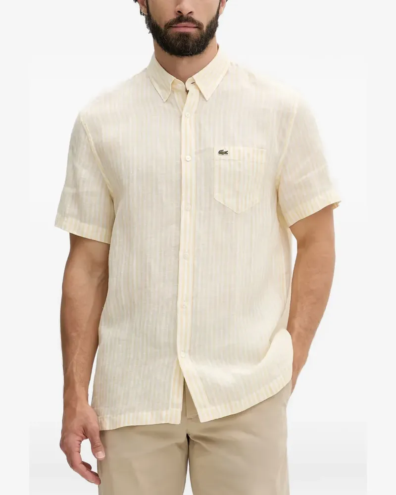 Lacoste striped short-sleeve shirt - Gelb Gelb