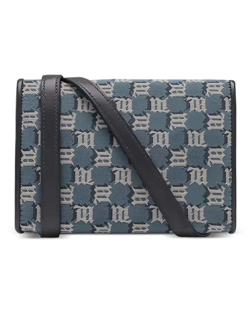 MISBHV Handytasche mit Jacquard-Monogramm - Blau Blau
