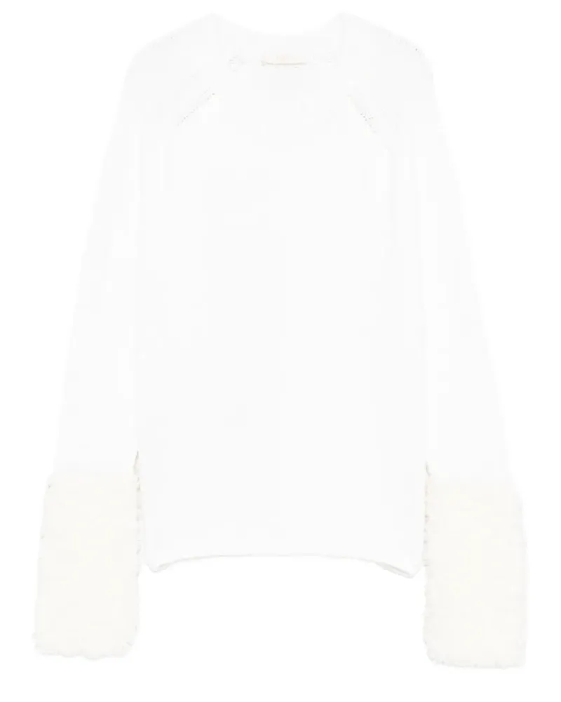 Fedeli Olivina Pullover mit texturierten Bündchen - Nude Nude