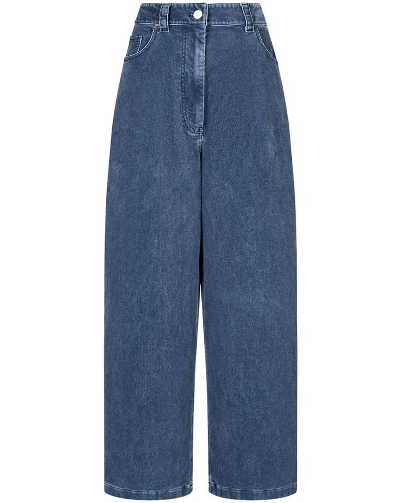 STUDIO TOMBOY Cordhose mit weitem Bein - Blau Blau
