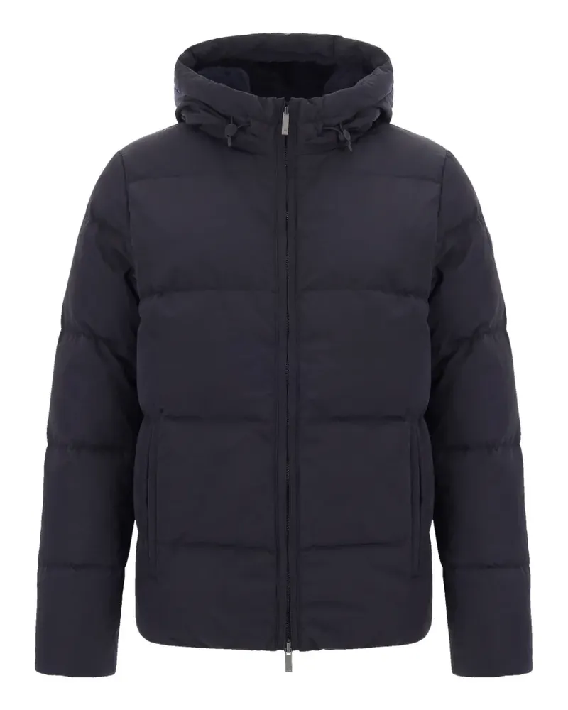 K-Way Donna quilted hooded jacket - Schwarz Schwarz