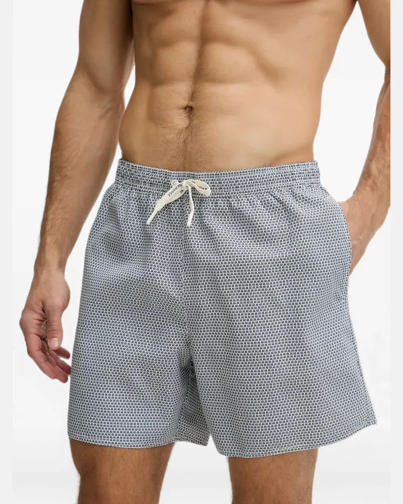 Armani Exchange logo-print drawstring swim shorts - Grau Grau