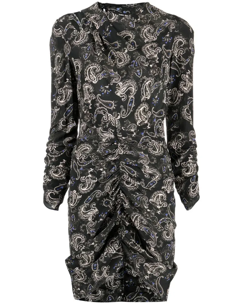 Isabel Marant Mini Schal mit Paisley-Print - Schwarz Schwarz