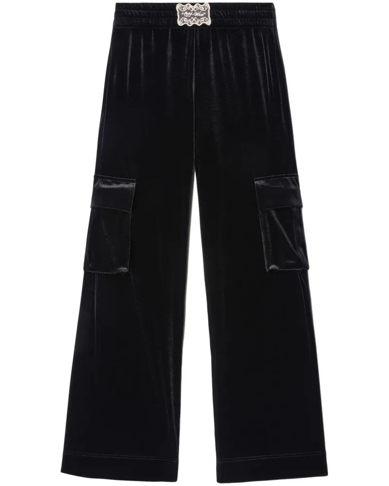 OFF-WHITE Jogginghose in Samtoptik - Schwarz Schwarz