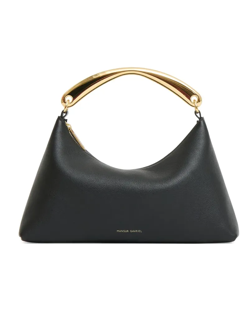 Mansur Gavriel Schultertasche mit Metallhenkel - Schwarz Schwarz