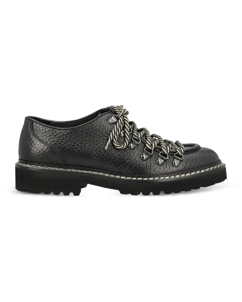Doucal´s Derby-Schuhe aus gekörntem Leder - Schwarz Schwarz
