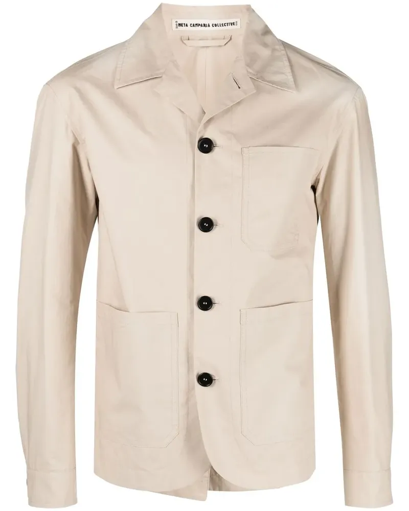 Meta Campania Collective Hemdjacke aus Bio-Baumwolle - Nude Nude