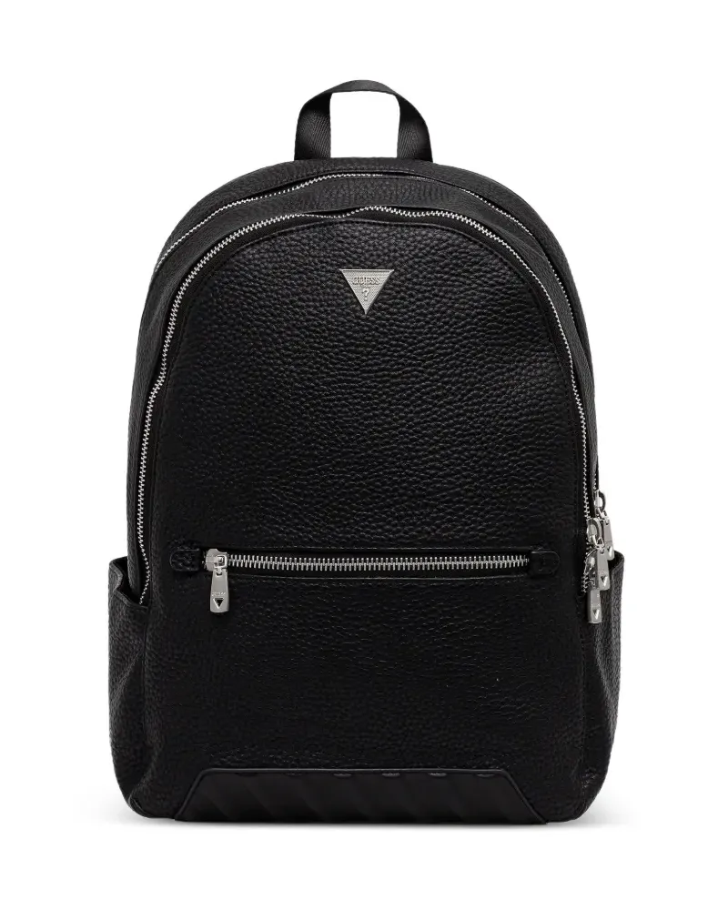 Guess Rucksack mit Logo-Schild - Schwarz Schwarz