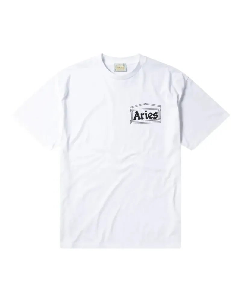 Aries Temple logo-print T-shirt - Weiß Weiß