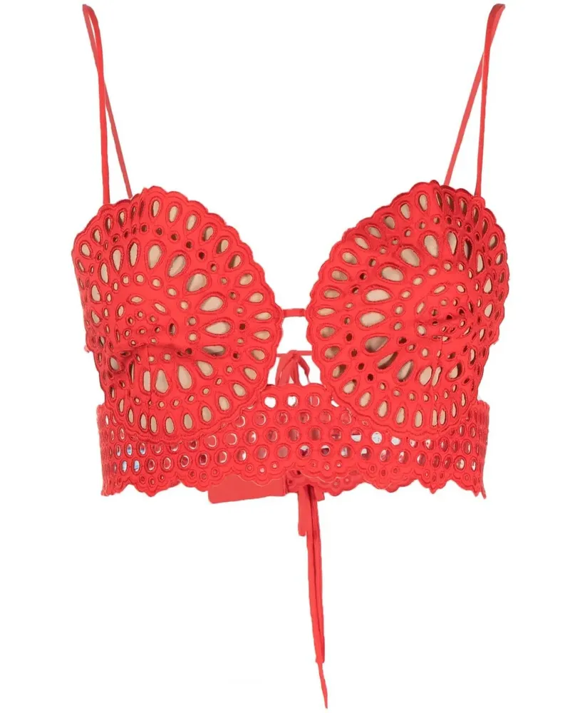 Stella McCartney Bralette mit Cut-Outs - Rot Rot