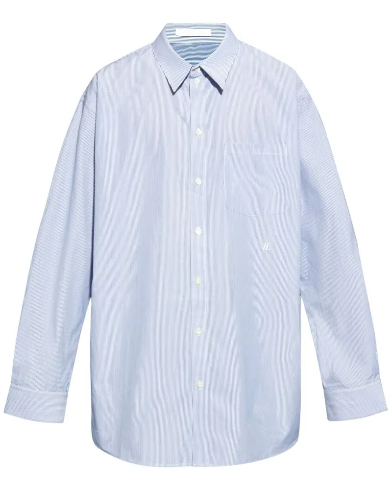 Helmut Lang Gestreiftes Hemd - Blau Blau