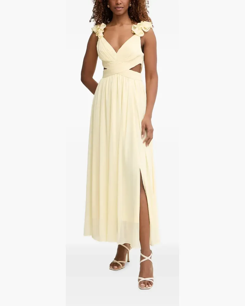 Morgan Gerafftes Kleid - Gelb Gelb