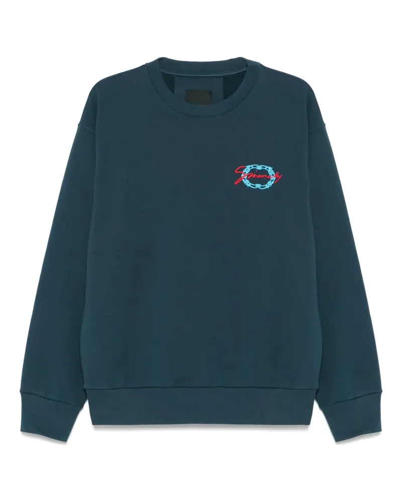 Givenchy Sweatshirt mit Medaillon-Stickerei - Blau Blau