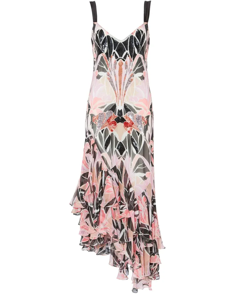 Temperley London Gerüschtes Alani Kleid - Rosa Rosa