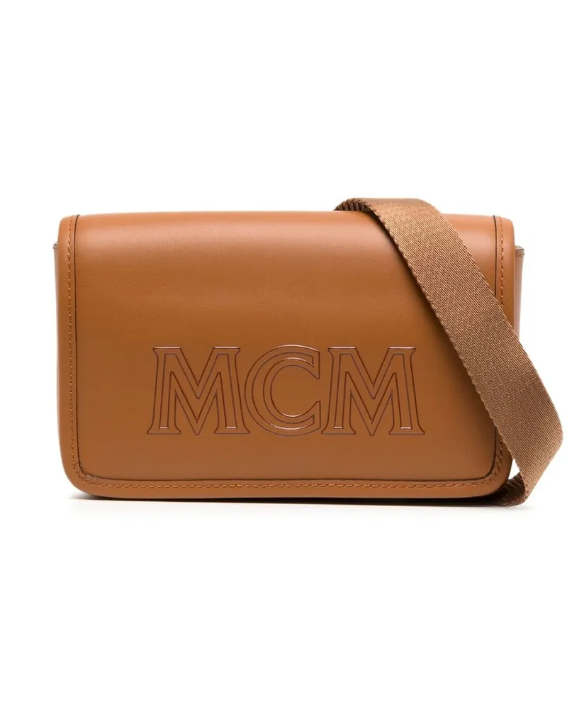 MCM Mini Aren Kuriertasche Braun