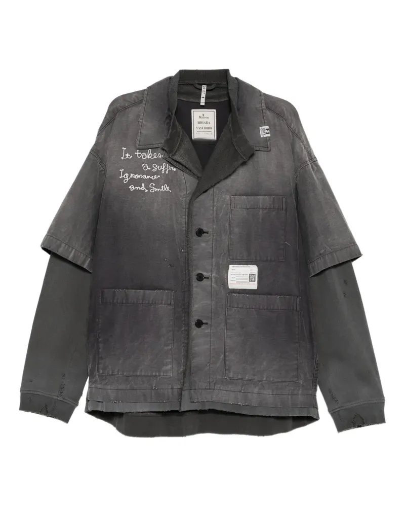 MIHARAYASUHIRO Sweatshirt im Layering-Look - Grau Grau