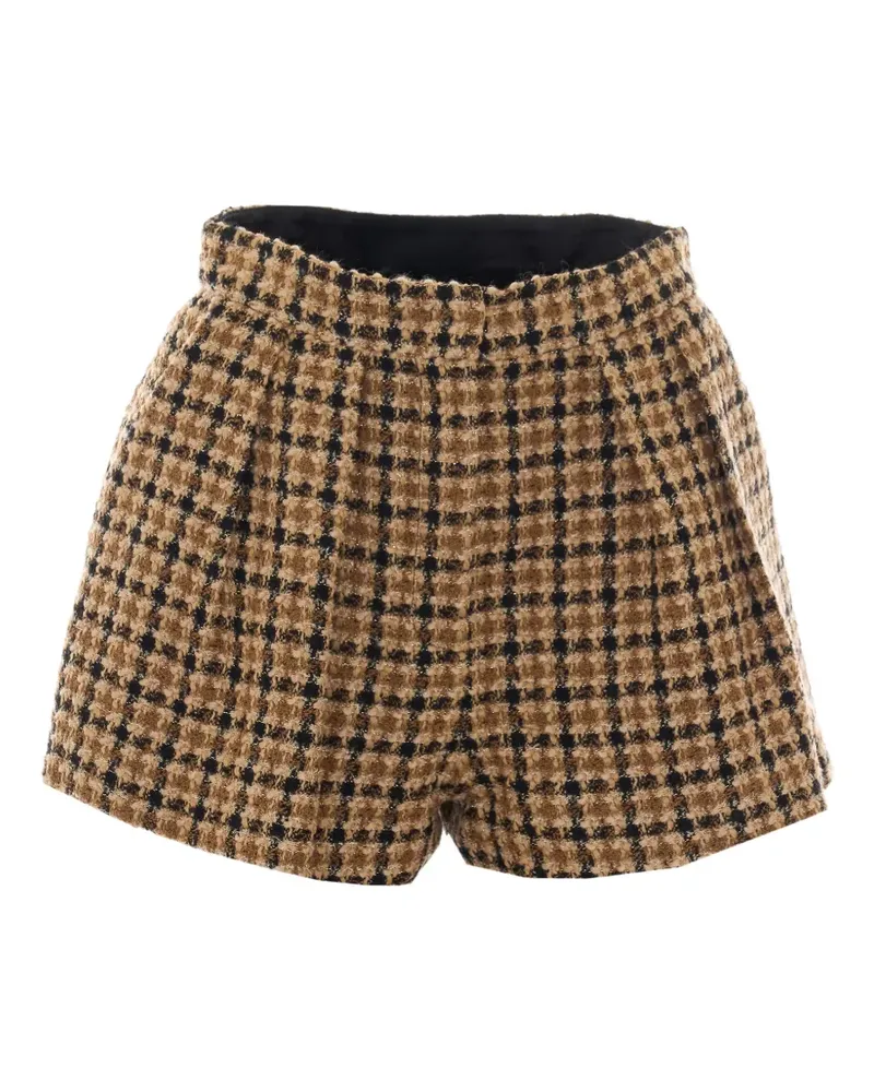 Twin-Set check bouclé shorts - Braun Braun