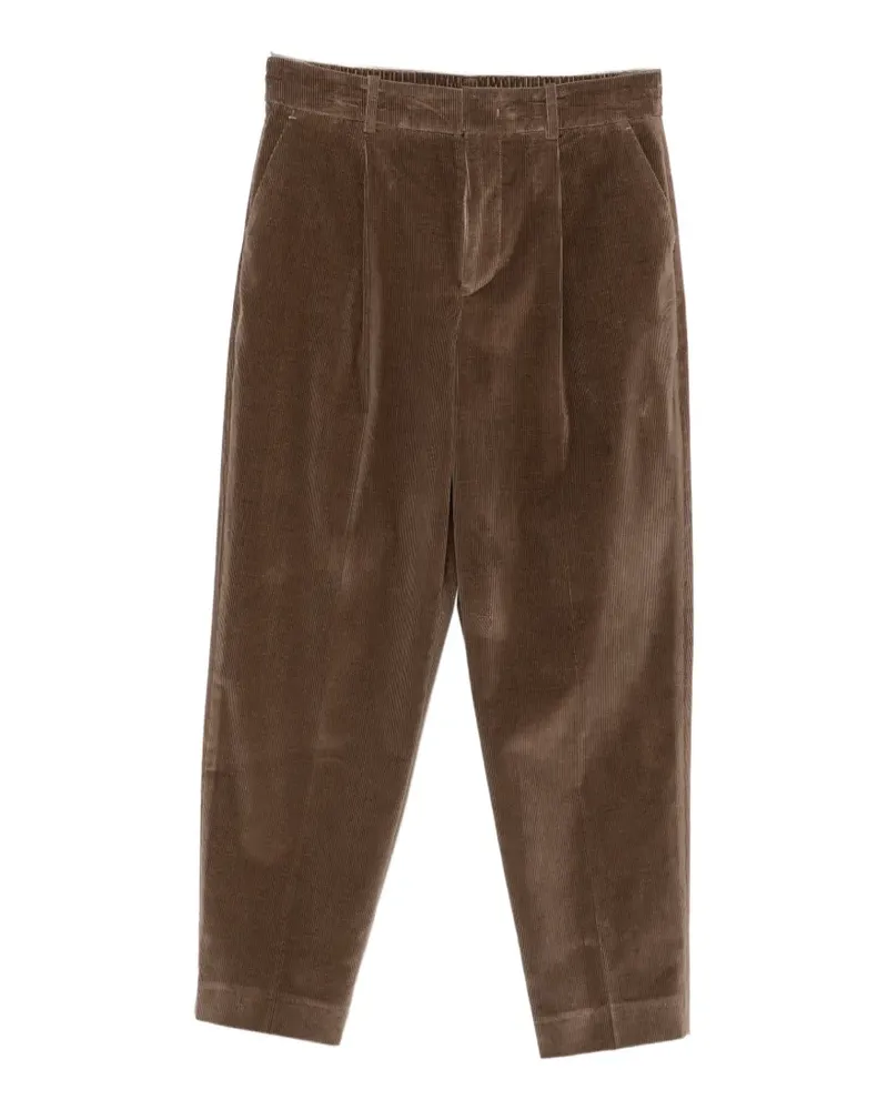 PT TORINO Cordhose mit Bundfalten - Braun Braun