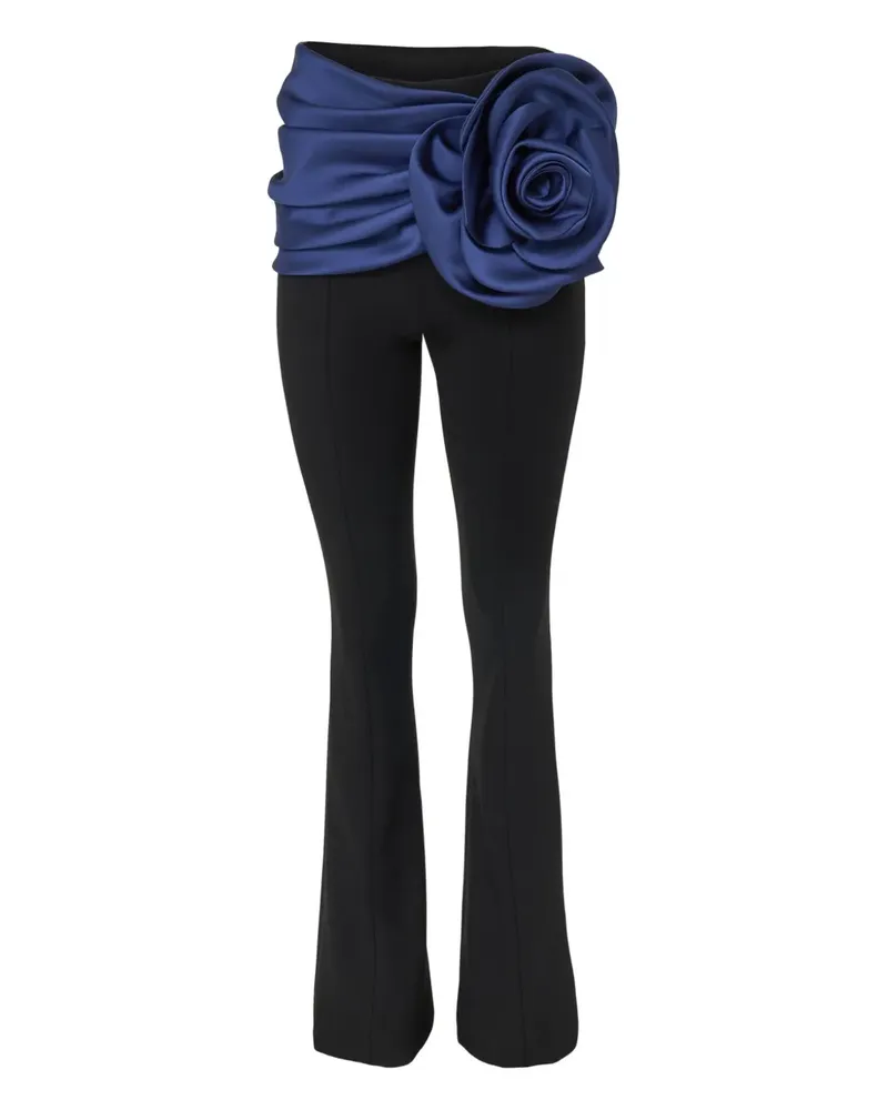 Carolina Herrera New York floral-appliqué trousers - Schwarz Schwarz