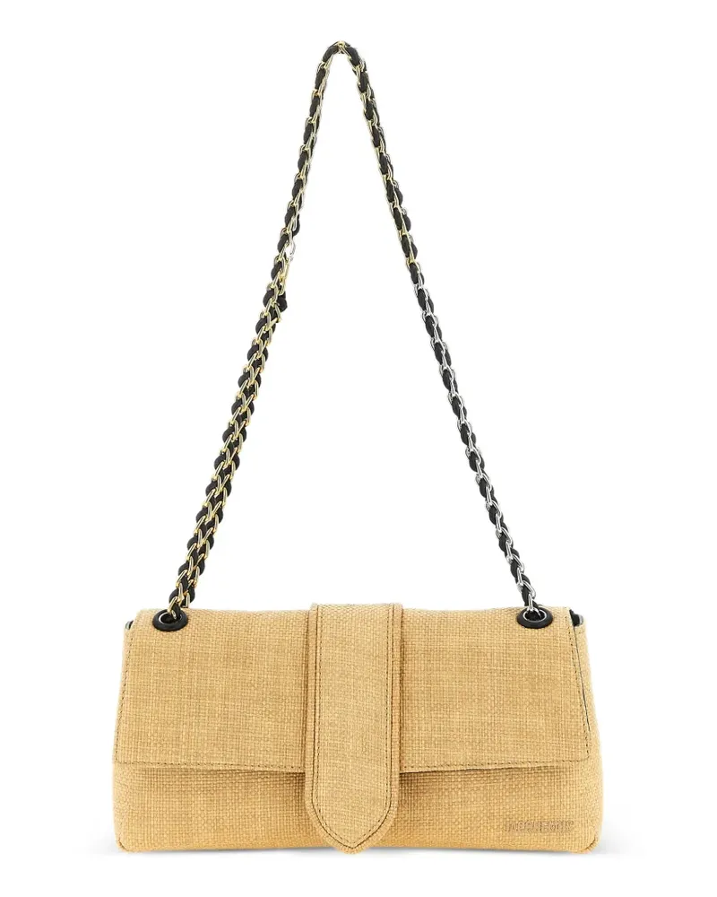 Jacquemus Le Bambino Chaîne raffia-effect shoulder bag - Nude Nude