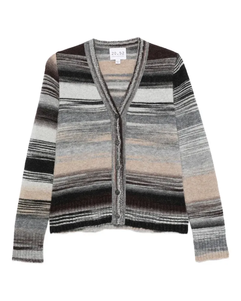 NEERA degradé striped cardigan - Grau Grau